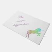 魔法が始まるUnicornドアマット ドアマット (アングル)