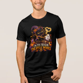 魔法が成功する理由は私です ウィッチキャットTシャツ トライブレンドTシャツ
