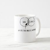魔法が起こるダッドジョーク コーヒーマグカップ (正面右)