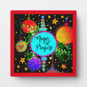 魔法が進行中かわいいカラフルクリスマス フォトプラーク (正面)