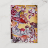 魔法きのこ羊皮紙のアンティーク小包 名刺 (裏面)