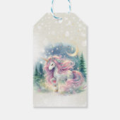 魔法きらめくお洒落ユニコーン子供の誕生日 ギフトタグ (裏面)