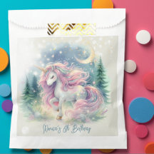 魔法きらめくお洒落ユニコーン子供の誕生日