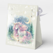 魔法きらめくお洒落ユニコーン子供の誕生日 フェイバーボックス (裏面サイド)