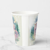 魔法きらめくお洒落ユニコーン子供の誕生日 紙コップ (右)