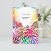 魔法きらめくのキャンディランド誕生日 サンキューカード (スタンド正面)