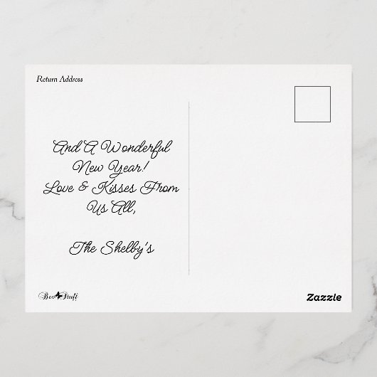 魔法きらめくのクリスマスの願い 箔シーズンポストカード (裏面)