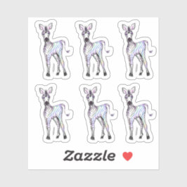 魔法きらめくのレインボーゼブラ シール