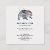 *~*魔法くまの自然のアウトドアの水彩画 スクエア名刺 (裏面)