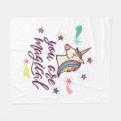 魔法です フリースブランケット (正面(横))