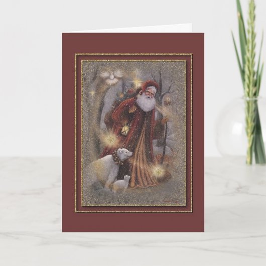 魔法で満ちているクリスマス シーズンカード (正面)