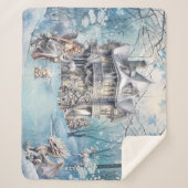 魔法とお洒落クリスマスの妖精 シェルパブランケット (正面)