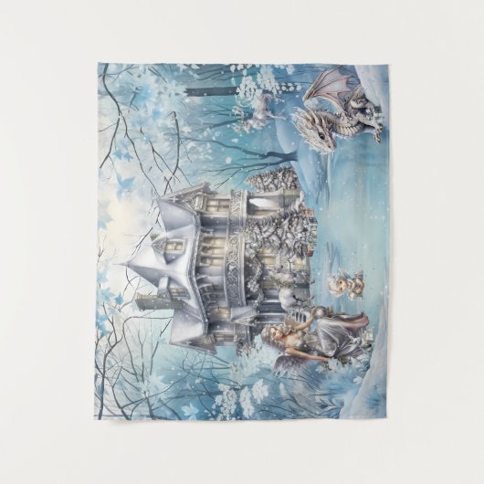 魔法とお洒落クリスマスの妖精 タペストリー (正面)