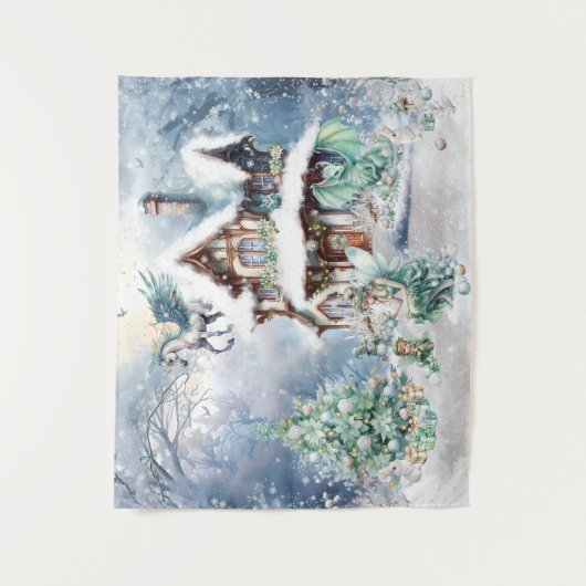 魔法とお洒落クリスマスの妖精 タペストリー (正面)