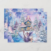 魔法とお洒落クリスマスの妖精 ノートカード (正面/裏面)