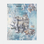 魔法とお洒落クリスマスの妖精 フリースブランケット (正面)