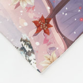 魔法とお洒落クリスマスの妖精 フリースブランケット (角)