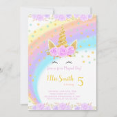 魔法とカラフルパーティー招待状 招待状 (正面)