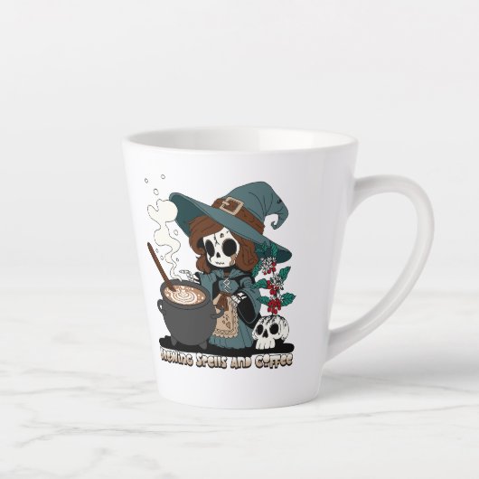 魔法とコーヒーを醸造する魔女 カフェラテマグ (右)