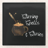 魔法とストーリーの攪拌 ガラスコースター (正面)