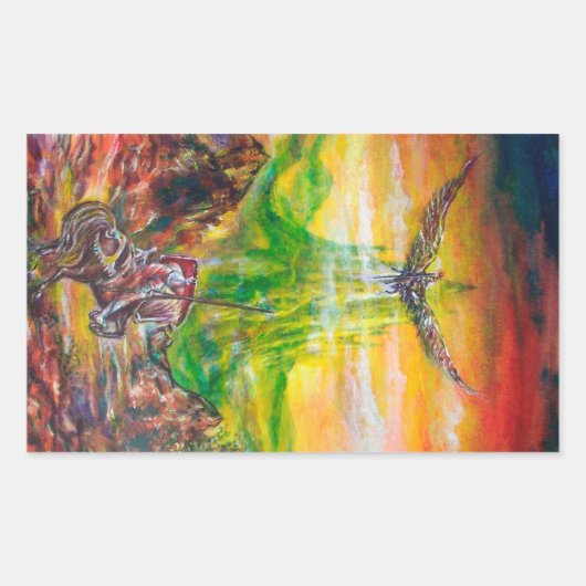 魔法とネグロマンサーの決闘 長方形シール (正面)