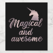 魔法とユニコーン素晴らしの ワインラベル (シングルラベル)