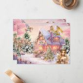 魔法と幻想のクリスマス妖精 ノートカード (正面/裏面インサイチュ)