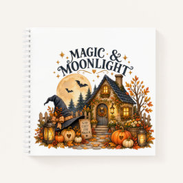 魔法と月光のほっこりコテージ ハロウィーン装飾 ノートブック