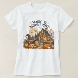 魔法と月光のほっこりコテージ ハロウィーン装飾 Tシャツ