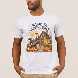 魔法と月光のほっこりコテージ ハロウィーン装飾 Tシャツ