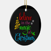 魔法と楽しいクリスマスにもっと信じて セラミックオーナメント (右)