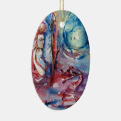 魔法と謎、ピンクブルーファンタジー セラミックオーナメント (右)