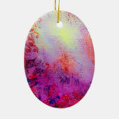 魔法と謎、ピンクブルーファンタジー セラミックオーナメント (裏面)