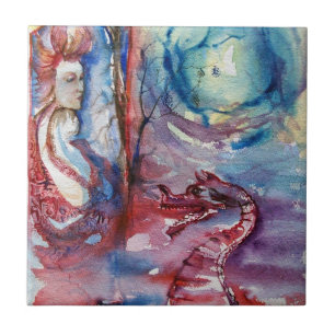 魔法と謎、ピンクブルーファンタジー タイル