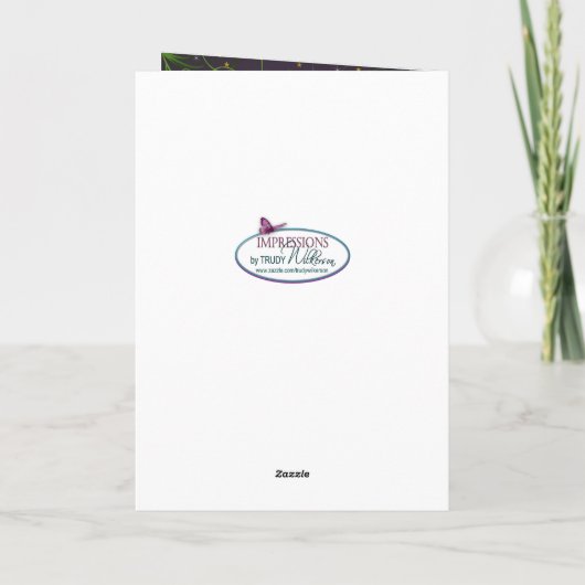 魔法と魅惑的な誕生日の母 カード (裏面)