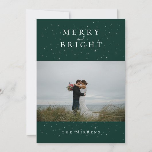 魔法にかけられた冬のエメラルドの写真ホリデーカード シーズンカード (正面)