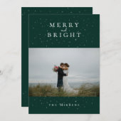 魔法にかけられた冬のエメラルドの写真ホリデーカード シーズンカード (正面/裏面)