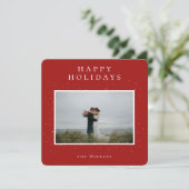 魔法にかけられた冬の写真ホリデーカード | 赤 シーズンカード (スタンド正面)