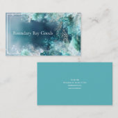 魔法にかけられた冬の葉 青 名刺 (正面/裏面)