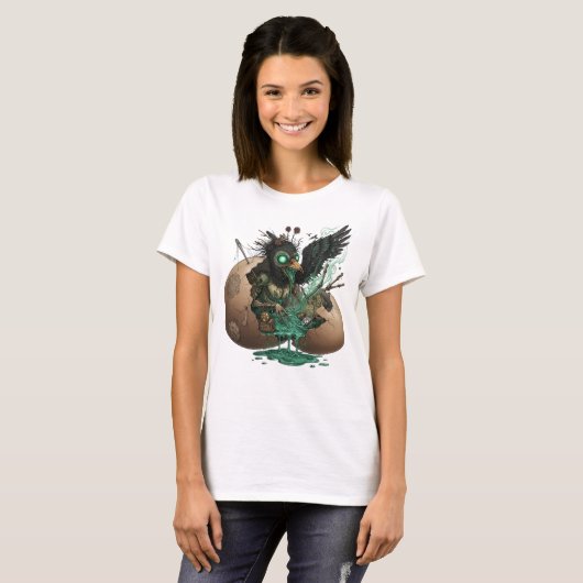 魔法にかけられた卵殻のワタリガラス Tシャツ (正面フル)