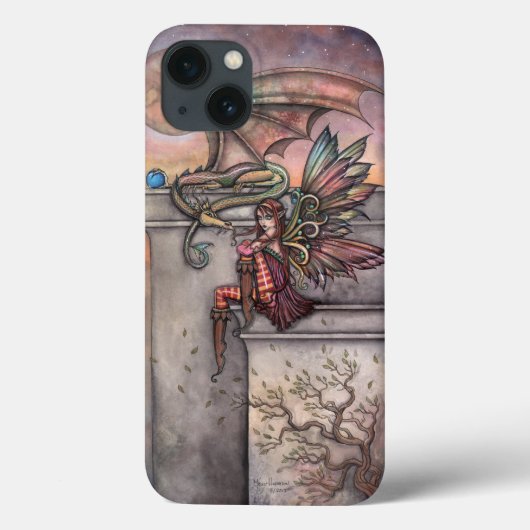 魔法にかけられた妖精とドラゴンの幻想芸術 Case-Mate iPhoneケース (裏面)