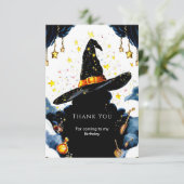 魔法にかけられた子供の パステル ウィザード バースデー サンキューカード (スタンド正面)