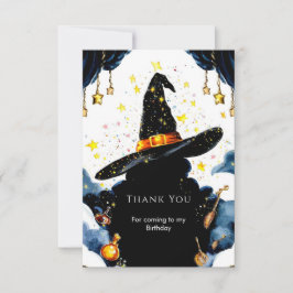 魔法にかけられた子供の パステル ウィザード バースデー サンキューカード