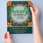 魔法にかけられた部族パーティー すぐに使えるイベントフライヤー チラシ (手)