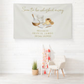 魔法にかけられて運び去られる ブライダルシャワーのウェルカムサイン 横断幕 (インサイチュ)