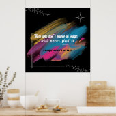 魔法に入らない信じ人 – 編集文字P ポスター (キッチン)