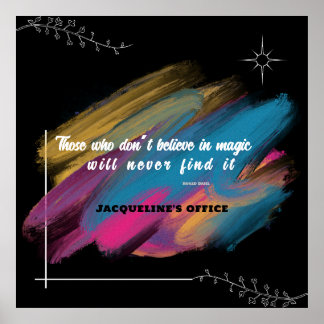 魔法に入らない信じ人 – 編集文字P ポスター