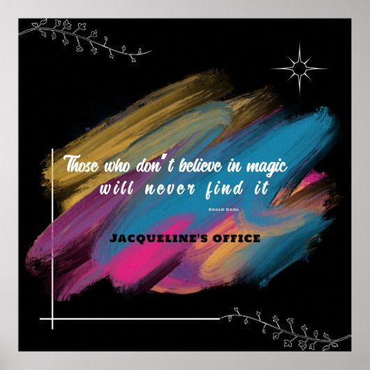 魔法に入らない信じ人 – 編集文字P ポスター (正面)