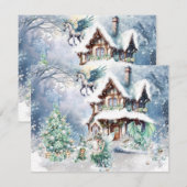 魔法に満ちたクリスマスの妖精 ノートカード (正面/裏面)