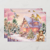 魔法に満ちたクリスマスの妖精 ノートカード (正面/裏面)